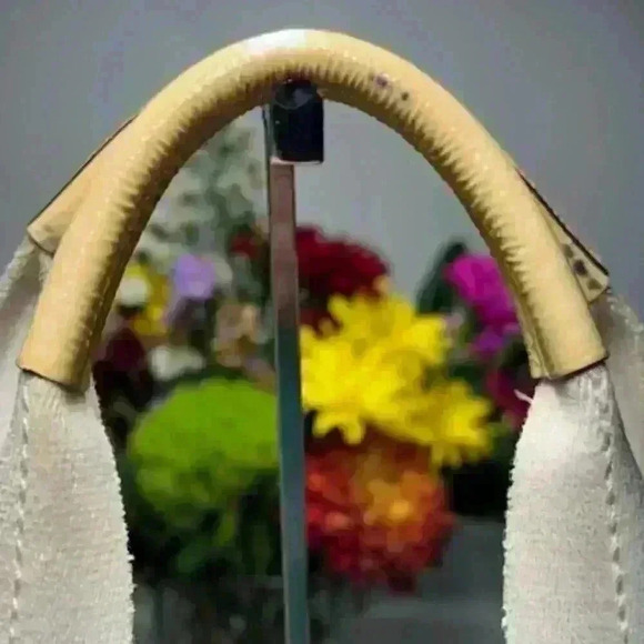 Coach SoHo Daisy Legacy Vintage Shopper Tote Signature Jacquard Khaki Yellow Bag - Picture 7 of 16